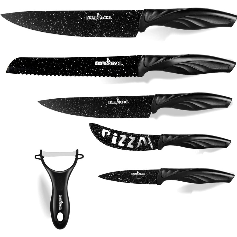 Ensemble De Couteaux 6 Pièces de Cuisine - Noir