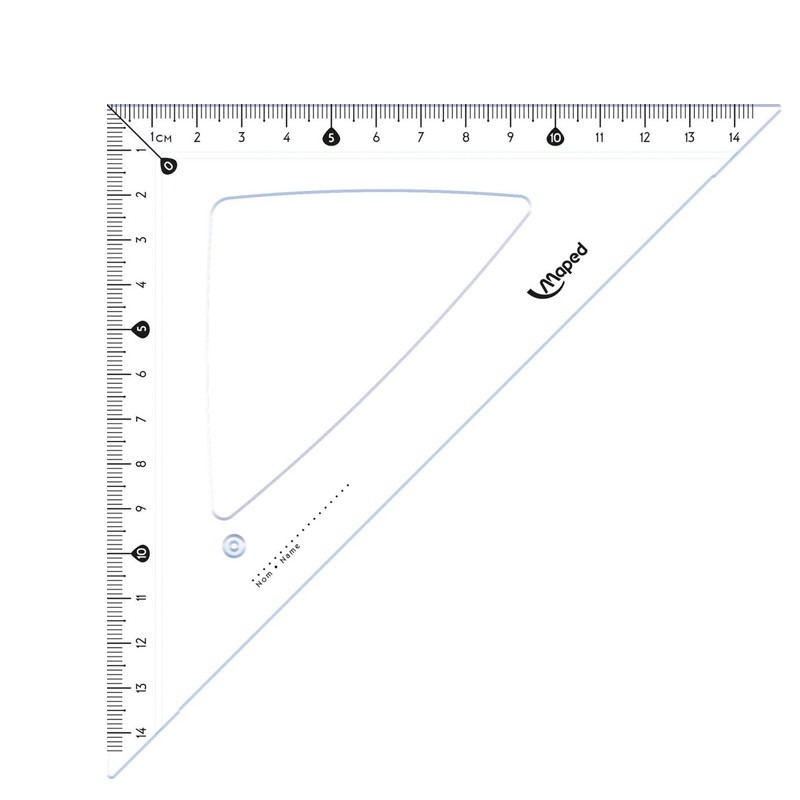 Équerre Graduée MAPED 21 cm 45° 146123 -Transparent - MAPED