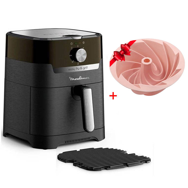 Friteuse Sans Huile 2EN1 MOULINEX Air Fry & Grill 4.2L + Moule En Silicone - Moulinex