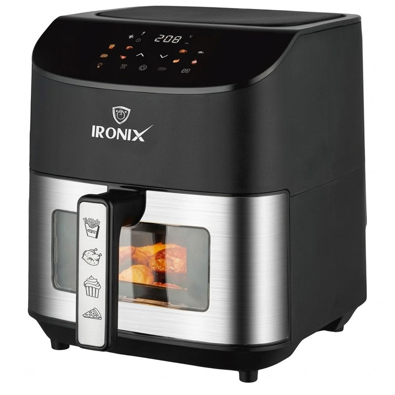 Friteuse Sans Huile IRONIX WMN55-3 6L - 1500W Noir&Chrome