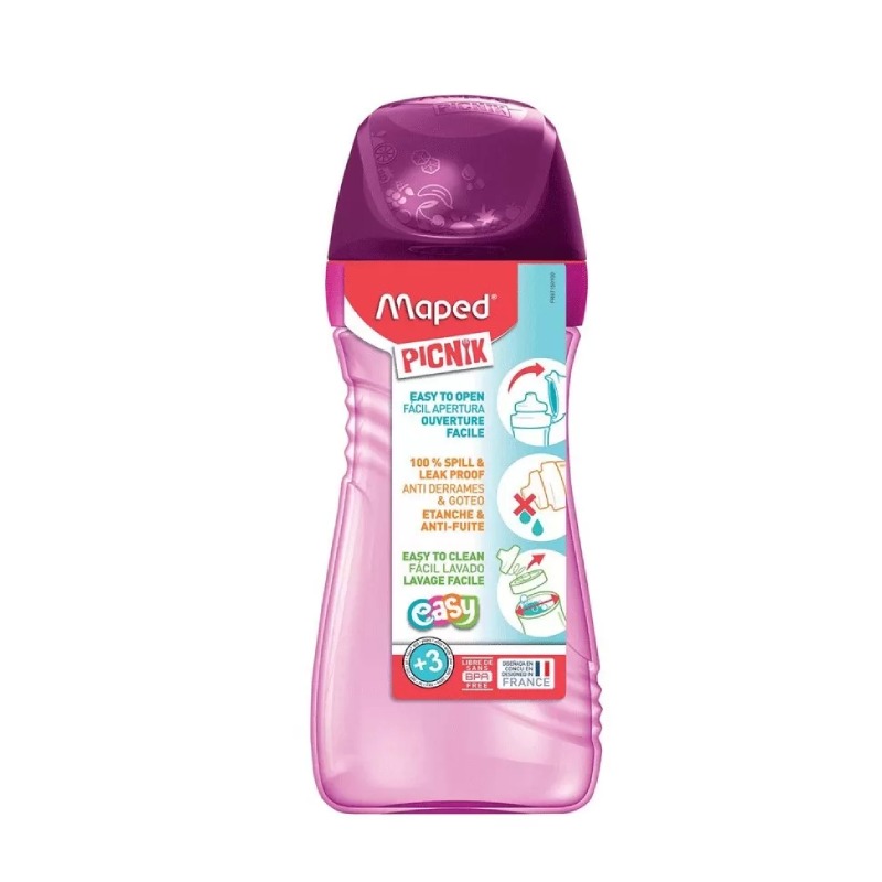 Gourde MAPED 871501 étanche et Anti Gouttes 430 ml - Rose - MAPED