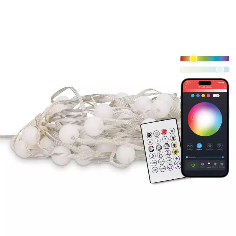 Guirlande SmartLED KSIX 10 m RGB avec Télécommande - Blanc - KSIX
