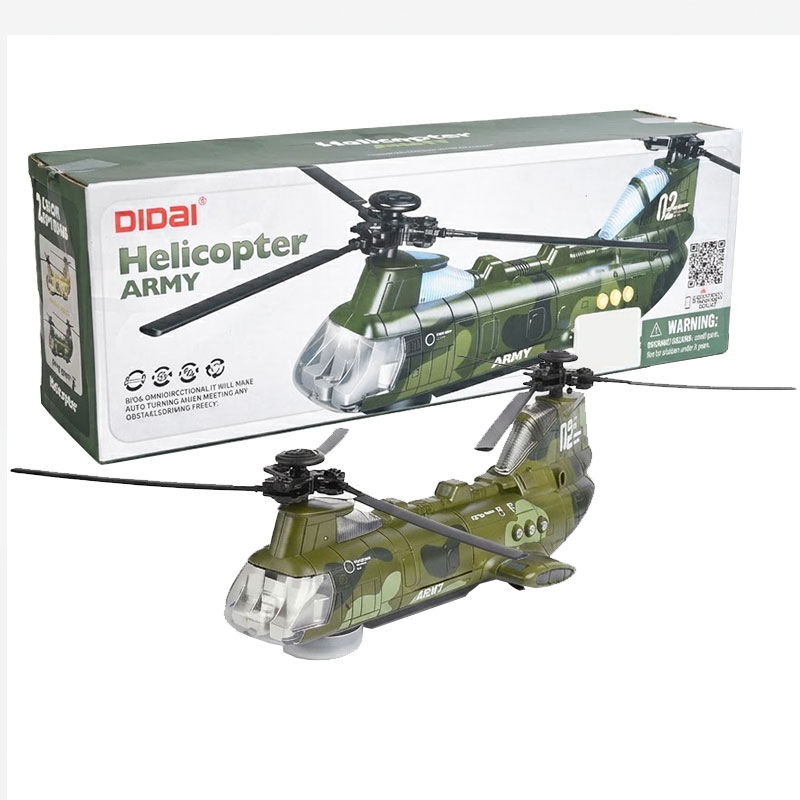 Jouet Hélicoptère de Combat Army DIDAI LED