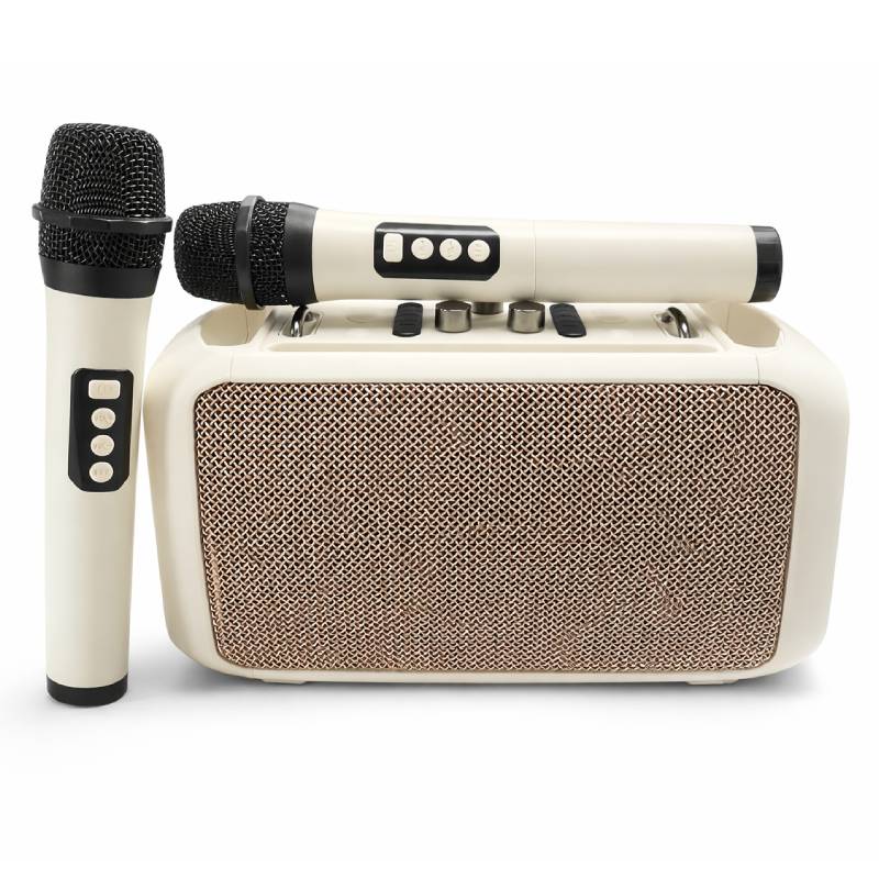 Haut Parleur Sans Fil M119 Avec 2 micros - Crème