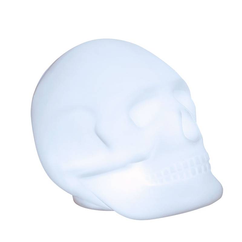 Haut-Parleur Sans Fil BIGBEN Tête de Mort Lumineuse – Blanc