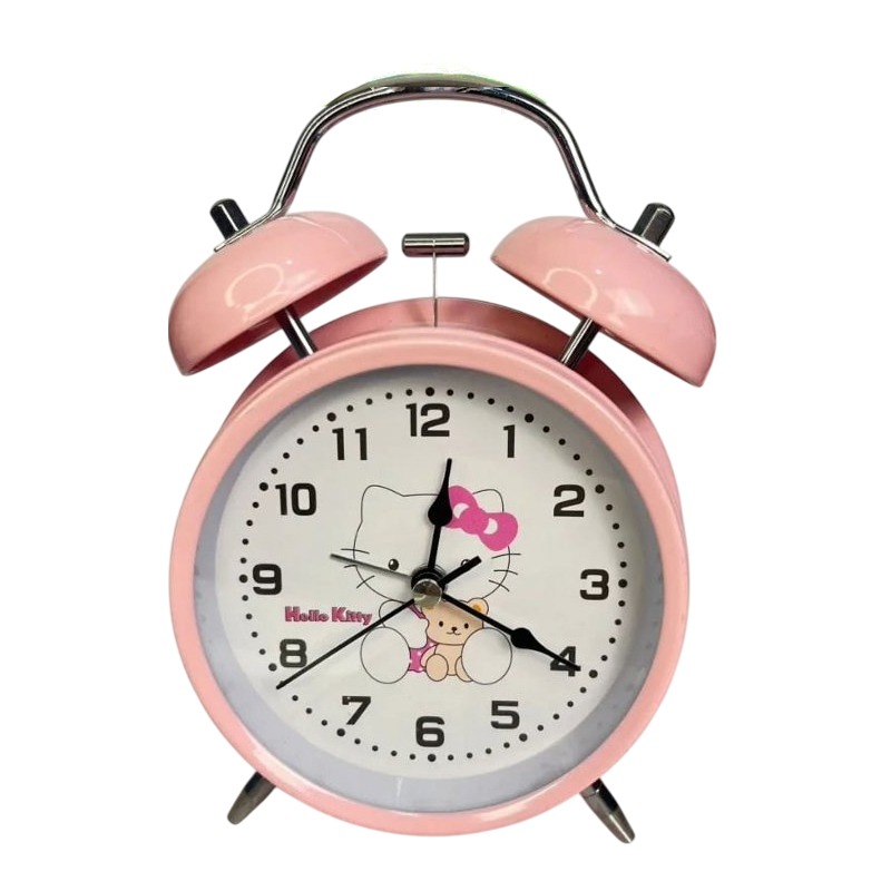 Horloge-Réveil Métal Hello Kitty - Rose