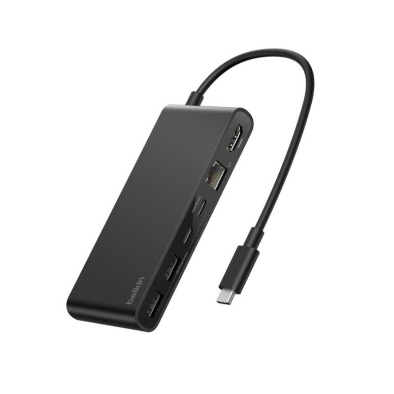 Hub USB Belkin Avec 8 ports Dont 1 Port Ethernet 2,5 Gbit/s - Noir - BELKIN