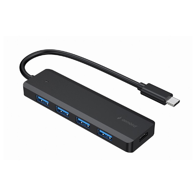 HUB USB GEMBIRD 4-port USB 3.1 (Gen 1) Type-C - Noir