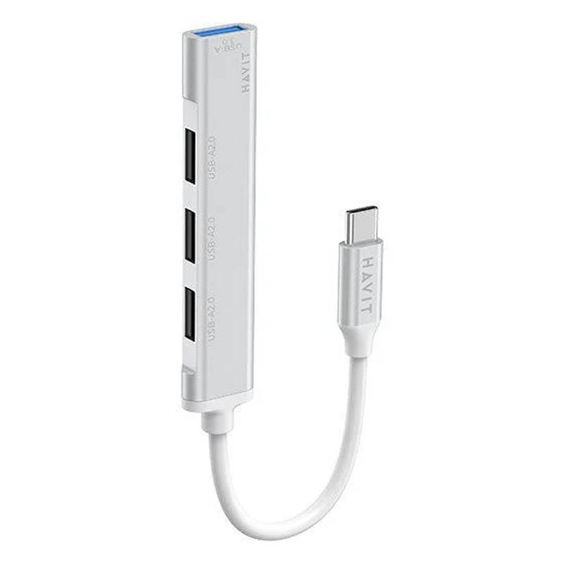 HUB USB Havit HB41 Type-C 4 en 1 - Aluminium