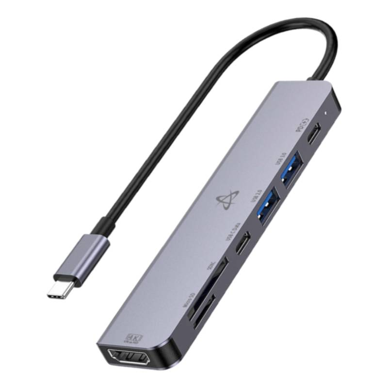 Hub USB SBOX H-999 7 en 1 - Gris