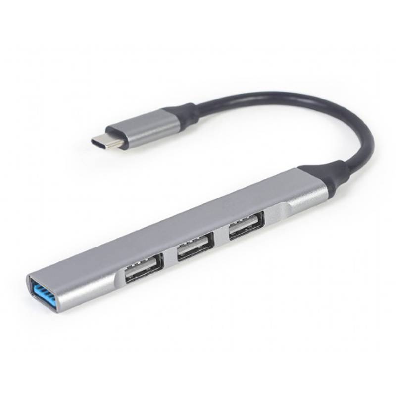 HUB USB Type C à 4 ports USB GEMBIRD UHB-CM-U3P1U2P3-03 - Silver