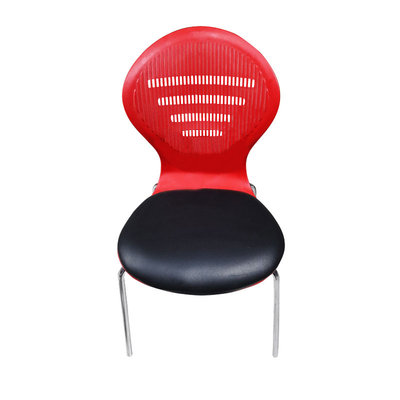 Chaise De Cuisine Avec Assise En Simili Cuir - Rouge&Noir