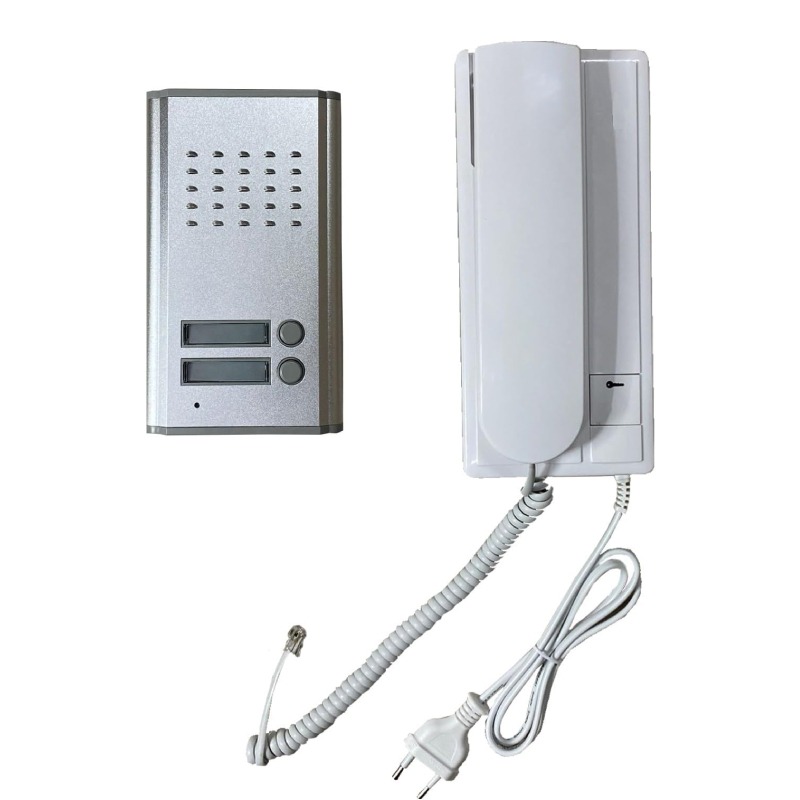 Interphonede Filaire Encastrable Porte Audio Double Voix - Blanc