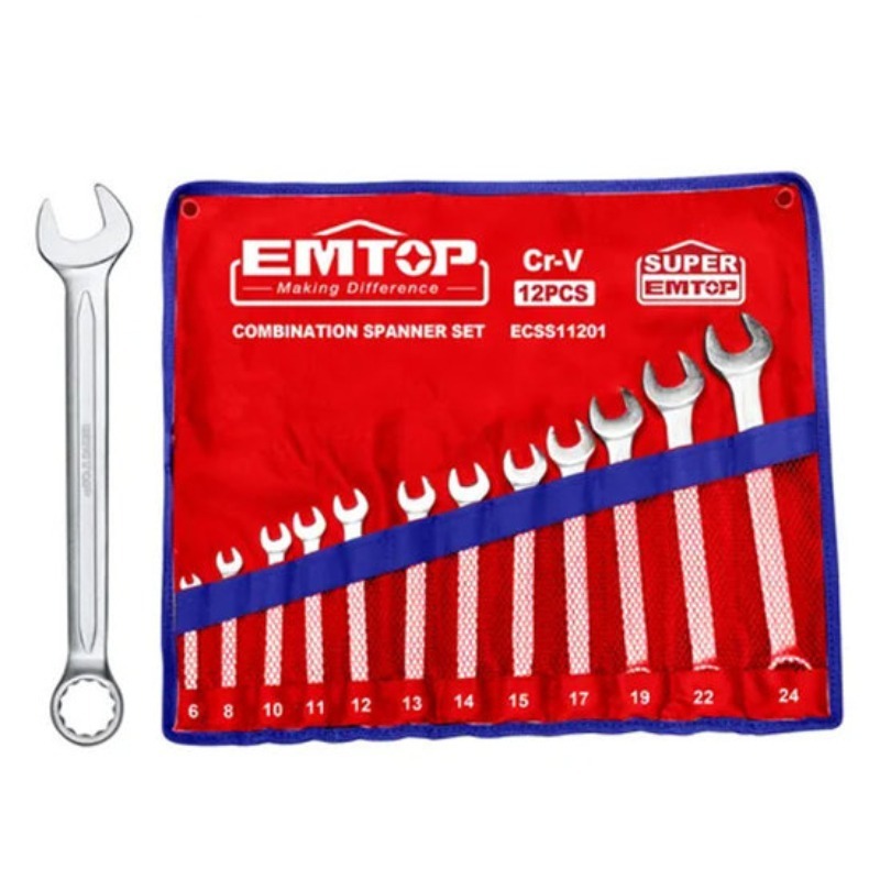 JEU DE 12 CLÉS EMTOP MIXTES 6-24MM - ECSS11201