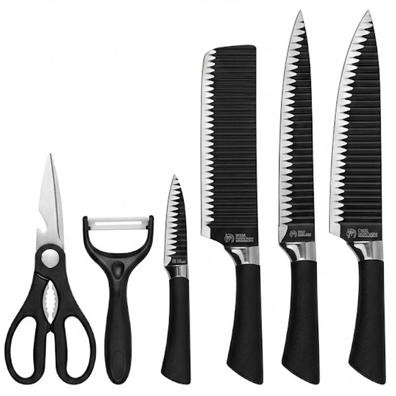 Set De Cuisine Professionnel 6 Pièces ER-0238A - Noir