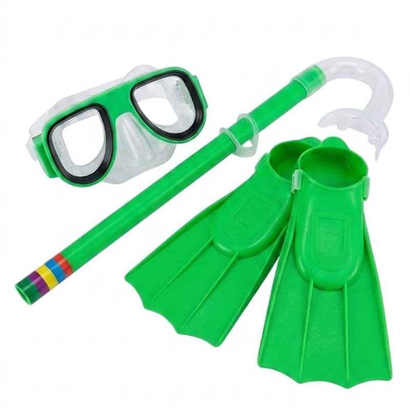 Set d'exploration aquatique Masque, Tuba, Palmes pour Enfants - Vert