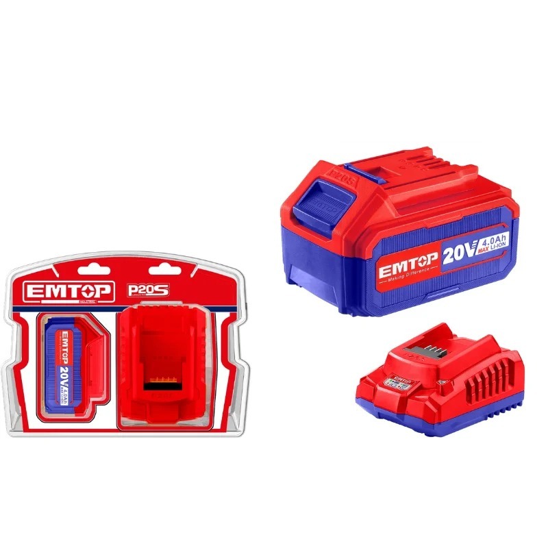 Kit Batterie Et Chargeur P20S Lithium-Ion Emtop - ELBCPK1214
