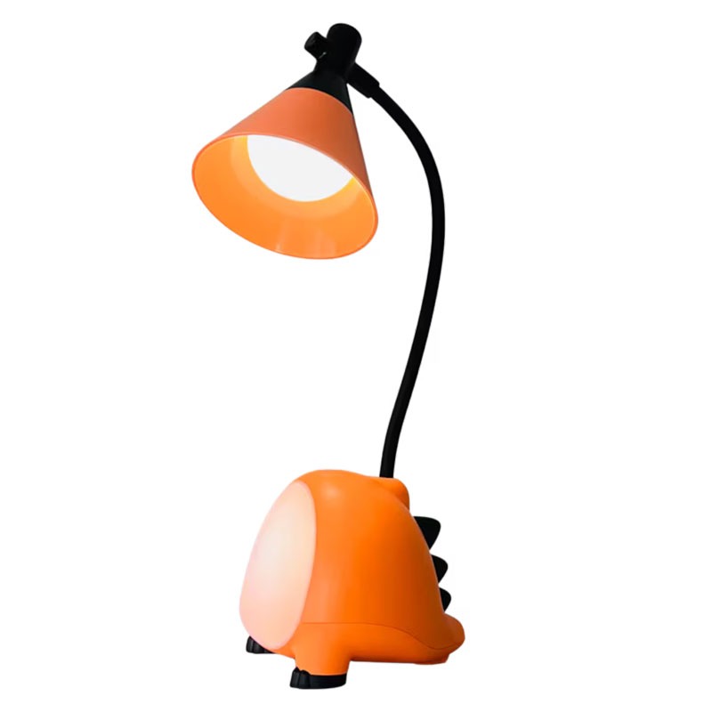 Lampe De Bureau LED Dinosaur MS-1 Rechargeable - Orange & Noir