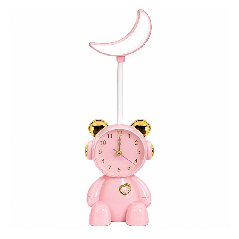 Lampe De Bureau LED Horloge C1 - Rose