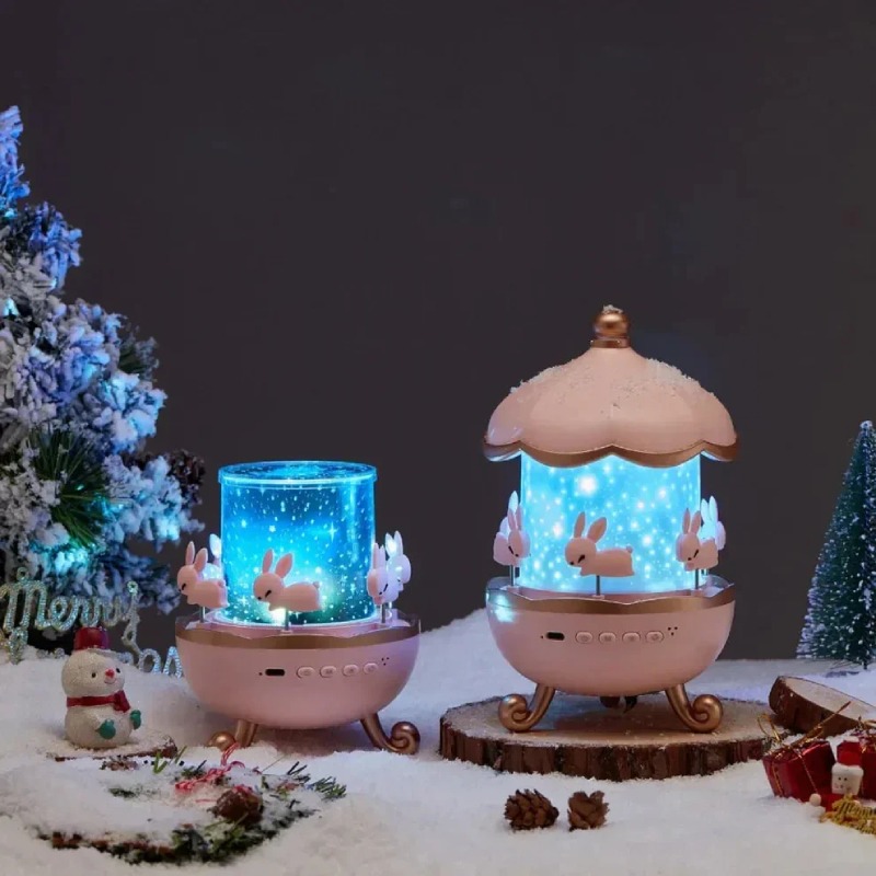 Lampe de nuit projecteur carrousel en forme de queue de lapin