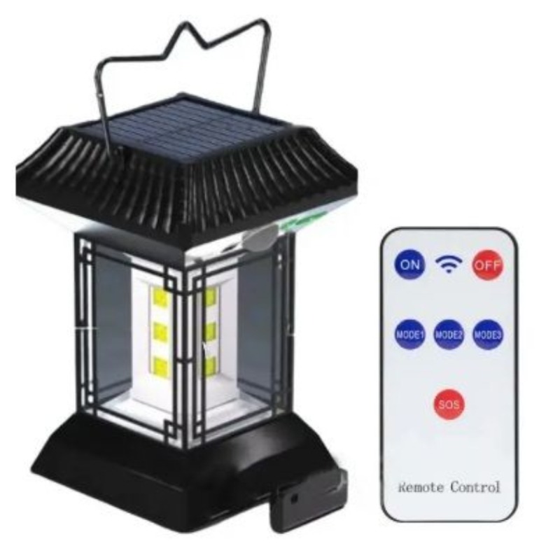 LANTERNE AVEC PANNEAU SOLAIRE DÉTECTEUR DE MOUVEMENT ET TÉLÉCOMMANDE CL-T60
