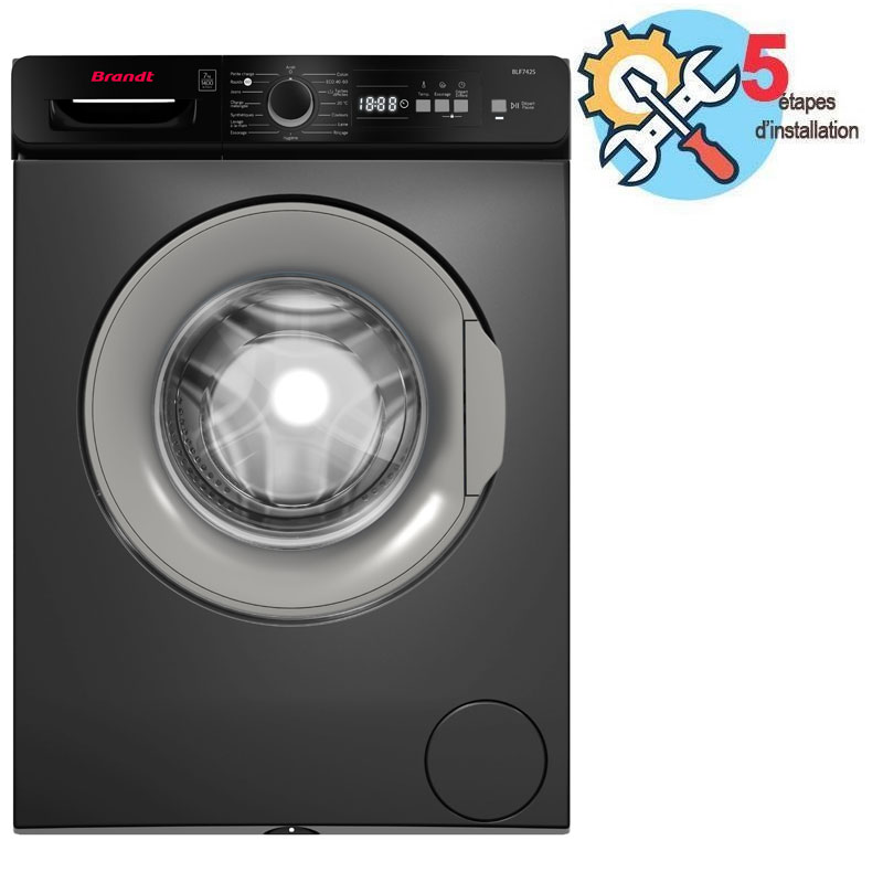Lave Linge Frontal BRANDT BLF742S 7kg - Silver - Brandt