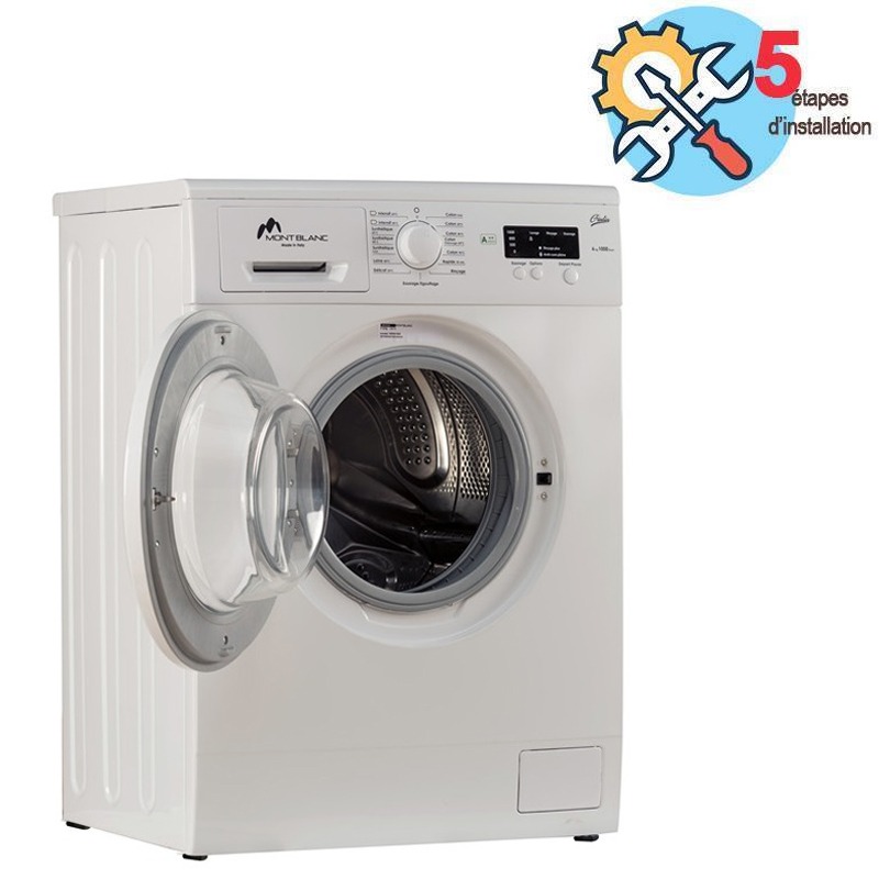 Lave Linge Frontal MONTBLANC WM6100B 6kg - Blanc - MontBlanc