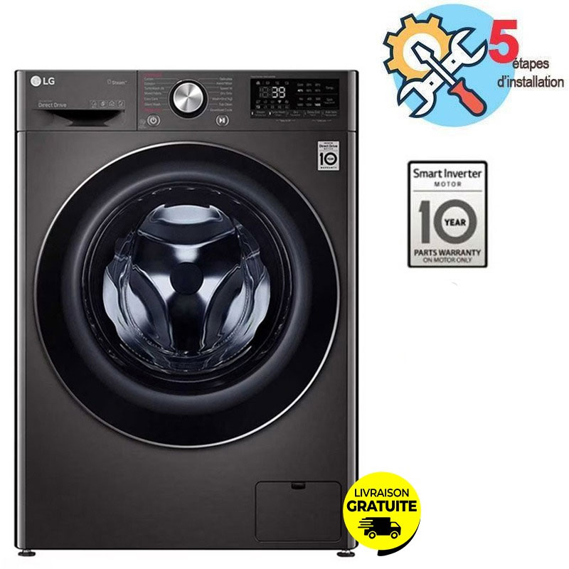 Lave linge Séchant Frontal LG F4R5VGG2E 9 Kg - Silver - LG