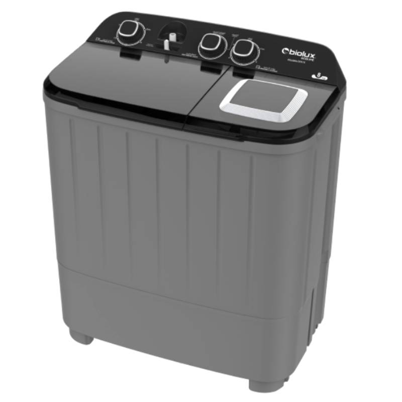 Lave Linge Semi-Automatique BIOLUX DT81S 8kg - Silver
