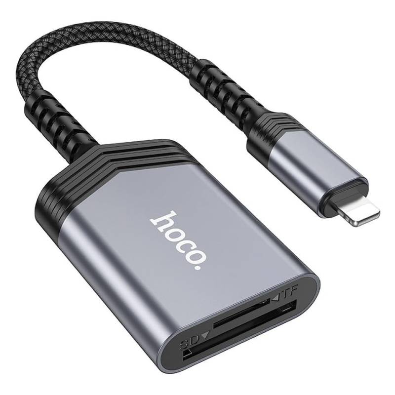 Lecteur de carte HOCO UA25 2 en 1 SD / TF - Gris
