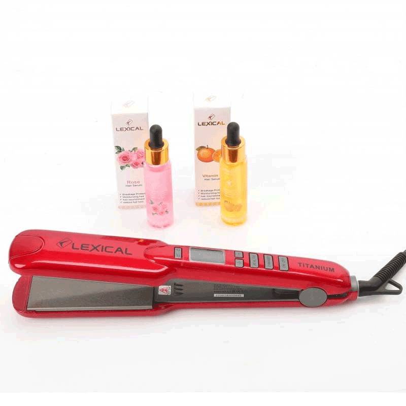 Lisseur Cheveux LEXICAL LHS-5380 230°C - Rouge