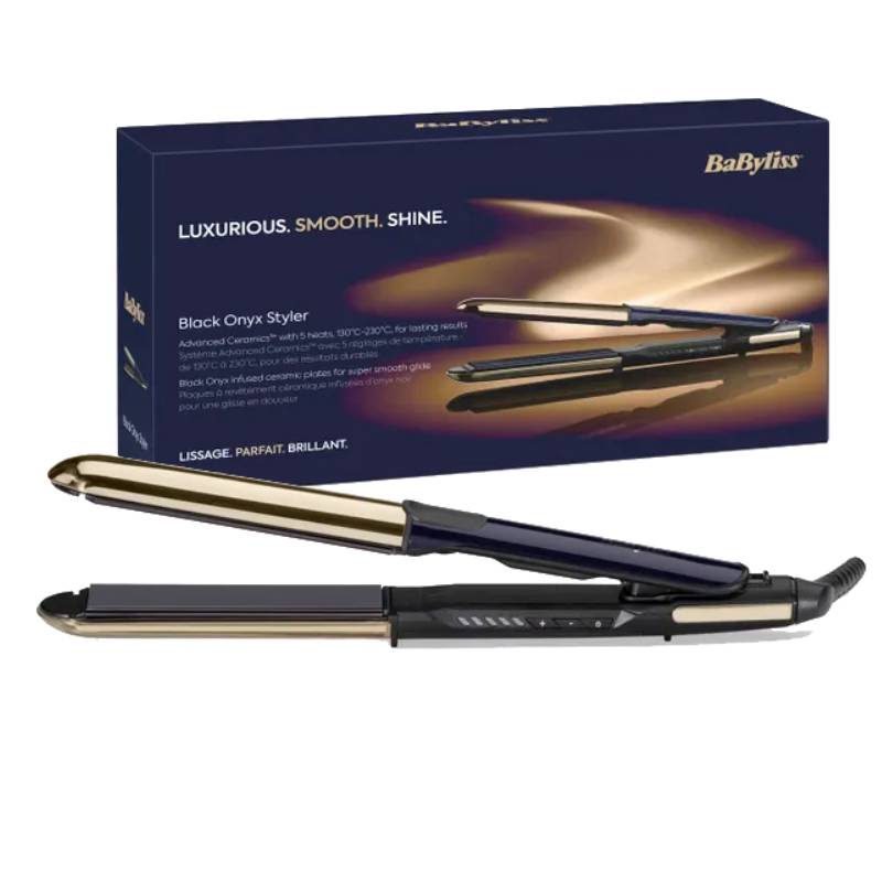 Lisseur Professionnel 2 En 1 BABYLISS Black Onyx ST484E