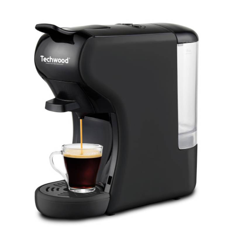 Machine à Café Expresso TECHWOOD Multi-capsules 1450W - Noir