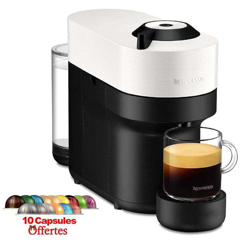 Machine à Café NESPRESSO Vertuo Pop 0.6L - Blanc