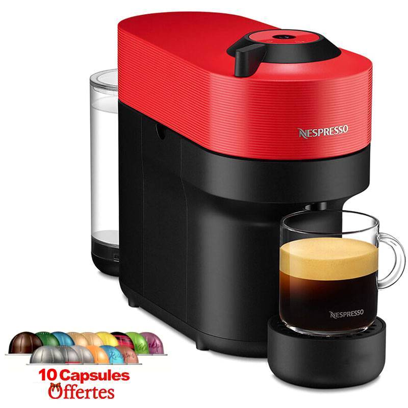 Machine à Café NESPRESSO Vertuo Pop 0.6L - Rouge