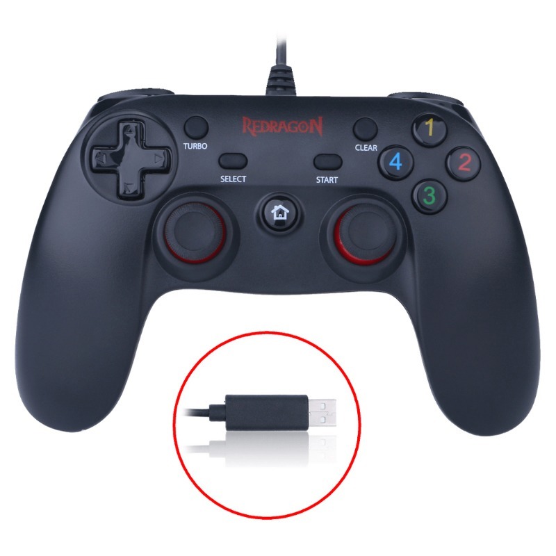 Manette de Jeu Filaire REDRAGON SATURN G807 - Noir