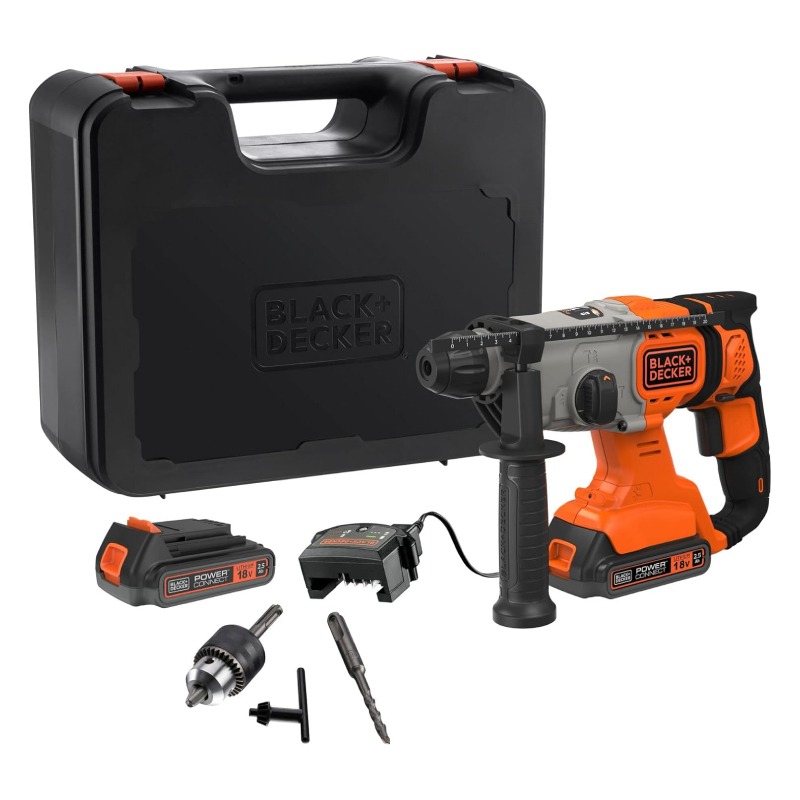 Marteau Perforateur BLACK&DECKER SDS+ 18V Sans Fil - BCD900E2K-QW