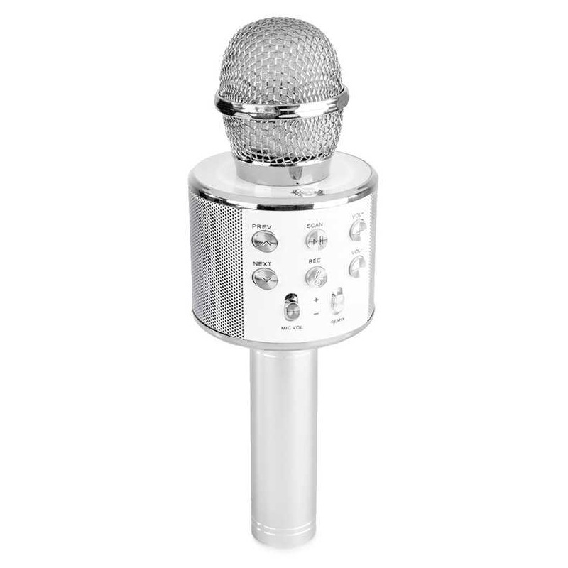 Microphone Karaoké Sans Fil WS-858 KTV - Silver