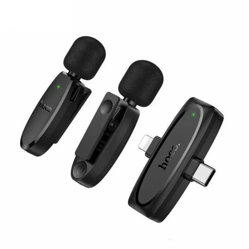 Microphone Sans Fil HOCO WIRELESS DIGITAL L15 Pour Smartphones Lightning -Type-C - Noir
