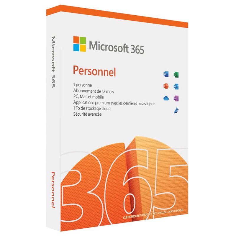 Microsoft Office 365 Personnel 1Utilisateur / 1 an