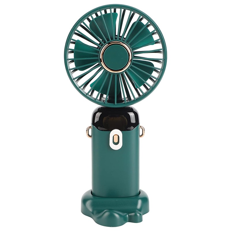 Mini Ventilateur Portatif Rechargeable LED - Vert