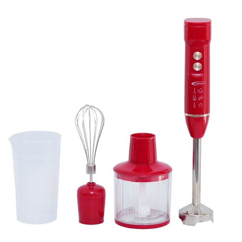 Mixeur Plongeant 4EN1 FLORENCE HK-452 400W - Rouge - FLORENCE