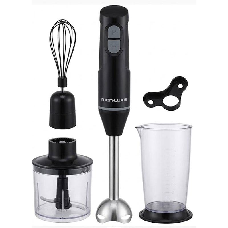 Mixeur Plongeant Multifonction 4EN1 MONLUXE 608 400W - Noir