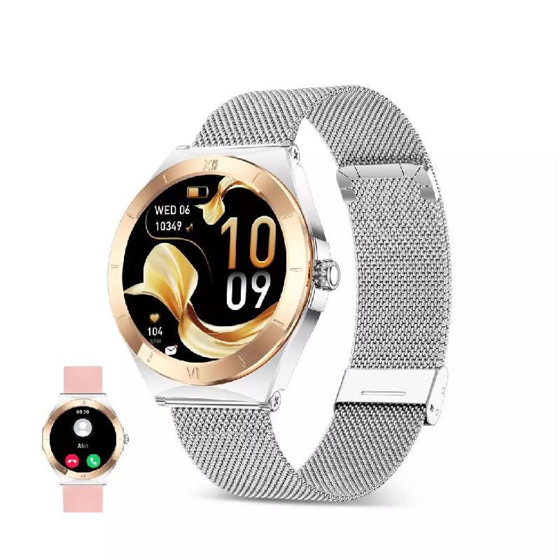 Montre Connectée KSIX Lya AMOLED 1,19" Multi-Fonctions - Silver