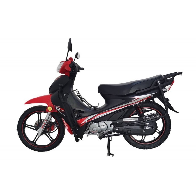 Moto ZIMOTA Partner 109cc Avec Repose Pied - Rouge - ZIMOTA