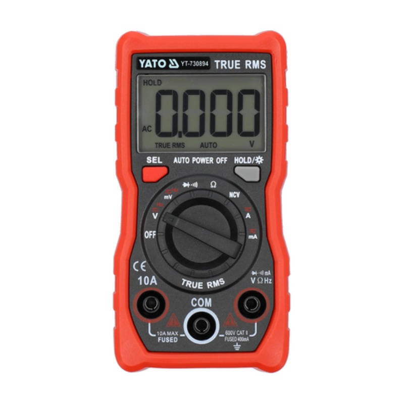 Multimètre Digital TRUE RMS YATO NCV AUTO LCD 4000 - YATO