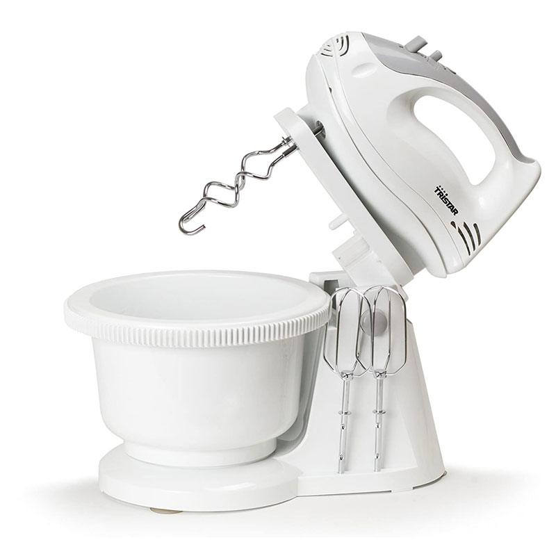 Batteur avec Bol TRISTAR 200W + Turbo - Blanc - TRISTAR
