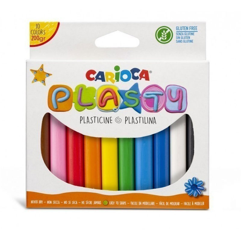 Pâte À Modeler CARIOCA Plasty 200gr - 10 Bâtons - CARIOCA