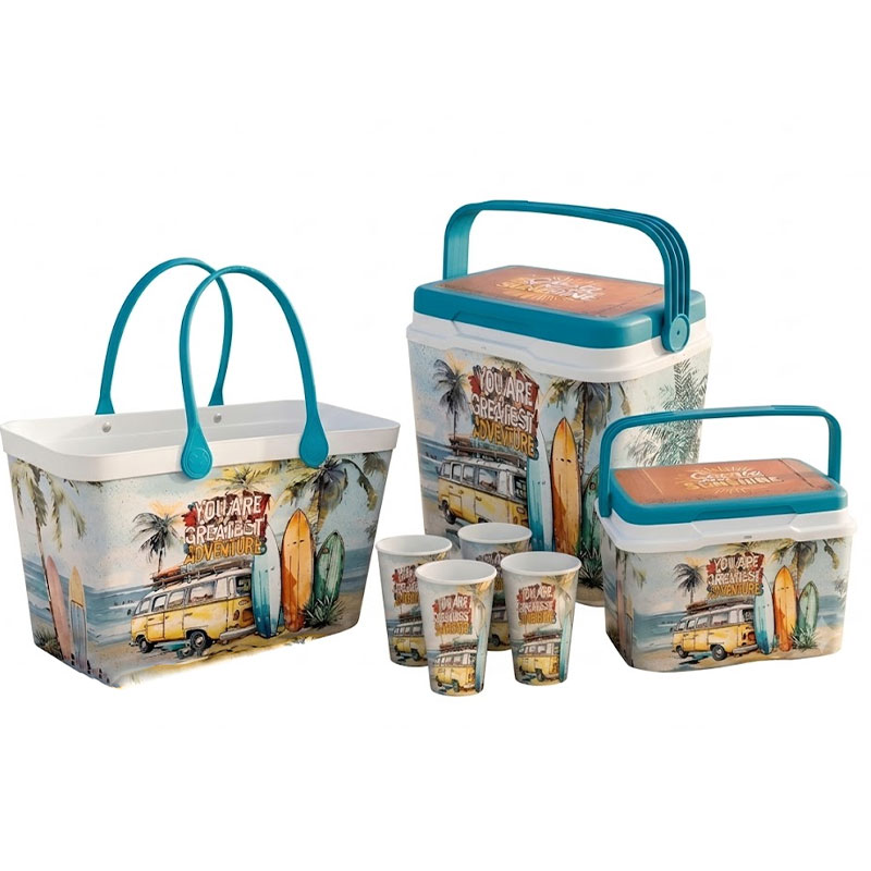 de Glacière COOL BOX 28L & 8L avec 4x Goublets & Couffin - Marron - SOFPINCE