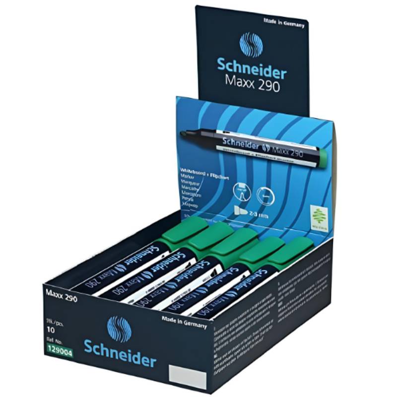 de 10 Marqueurs Tableau Schneider Maxx 290 - Vert